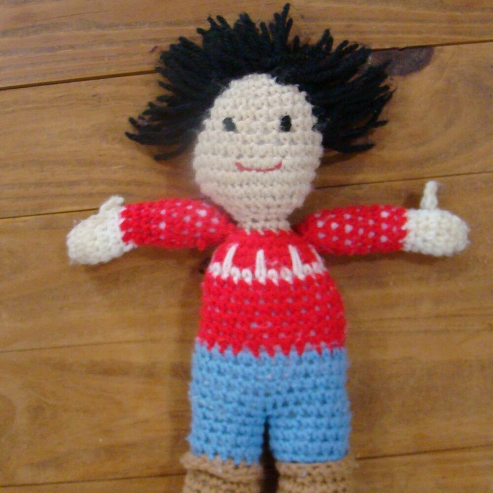1930 Hand Made Vintage Crochet Doll